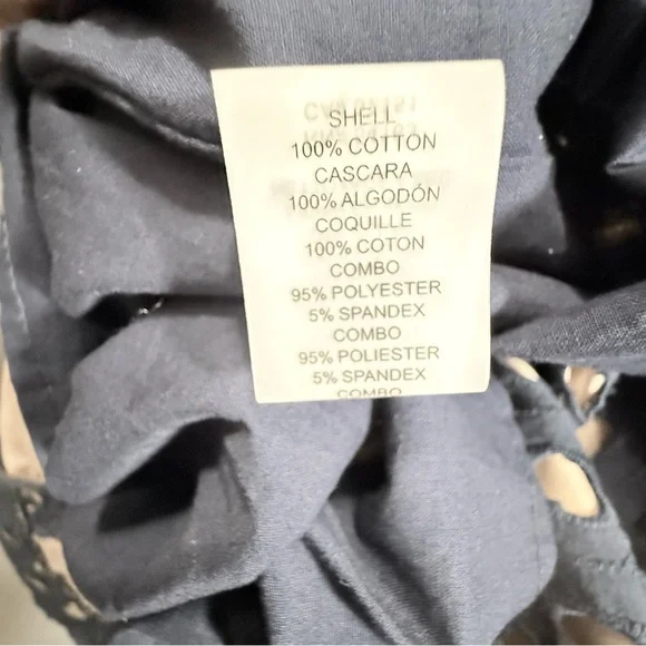 Vince Camuto Signature Pleated Eyelet Navy & Tan Sleeveless Dress, Size 12, NWT - Picture 10 of 11